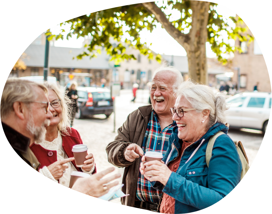 community of senior patients enjoying