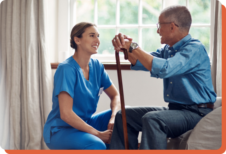 doctor explaining to senior patient the benefits of continuous care in hospice