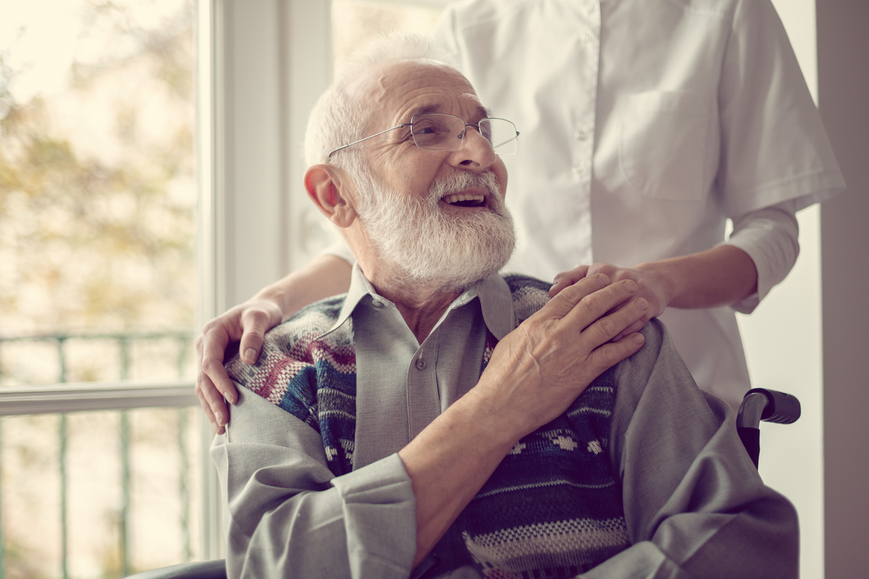 happy older man after finding the best hospice provider